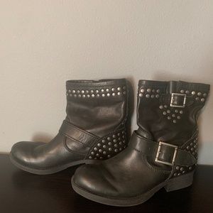 Studded leather boots